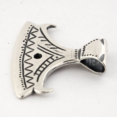 BEARDED AXE OF PERUN, SILVER SLAVIC PENDANT