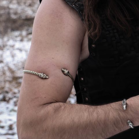 BERSERKER BEAR BRASS ARM RING