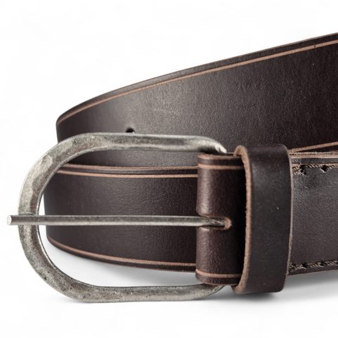 LEATHER BELT, BROWN