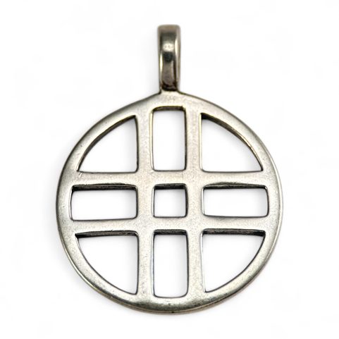 DOUBLE CROSS, SILVER PENDANT