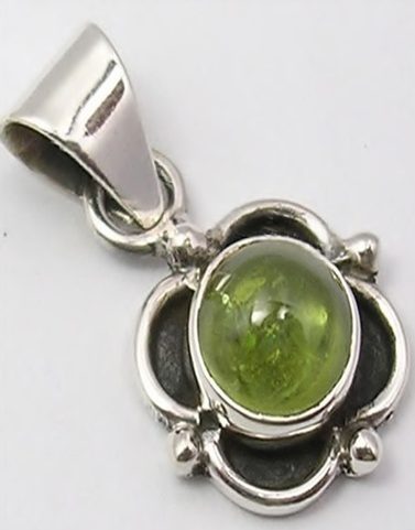BORGIA, SILVER PENDANT, PERIDOT AG 925/1000
