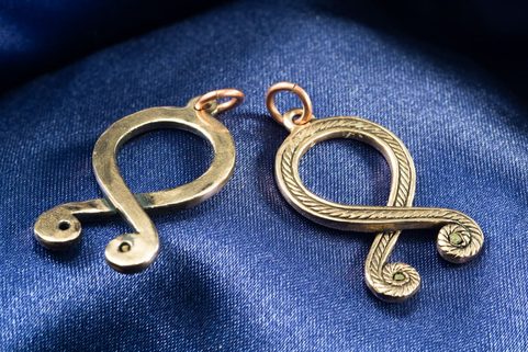 TROLL CROSS, ODAL RUNE, PENDANT, BRONZE