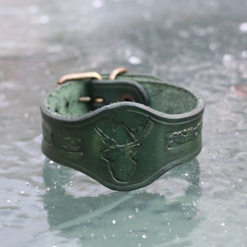 CERF, BRACELET DE CHASSE EN CUIR