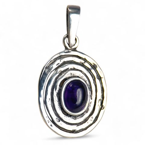 FOREST WELL, PENDENTIF, ARGENT AVEC AMÉTHYSTE