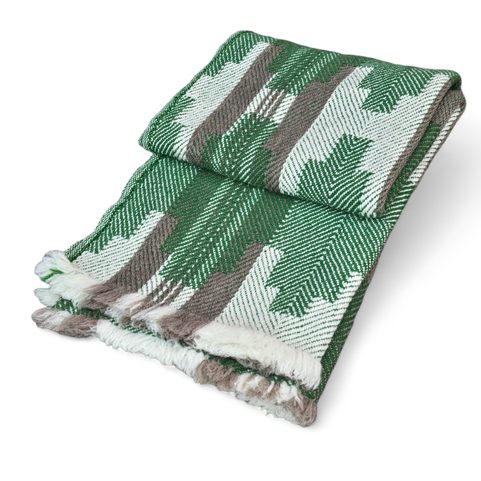 SHEVITZA, COUVERTURE TRADITIONNELLE EN LAINE DES BALKANS, NATURELLE