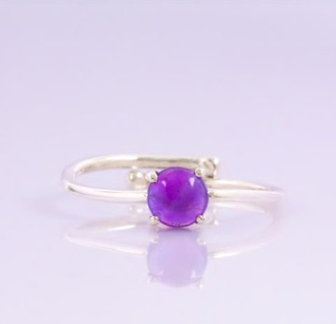 YENNEFER, RING, AMETHYST SILVER 925/1000