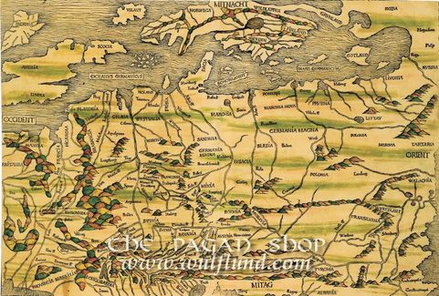 THE OLDEST MAP OF EUROPE, HISTORICAL MAP, REPLICA