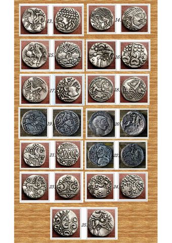 SET OF 13 IRON AGE COINS, CELTIC COINS II, REPLICAS