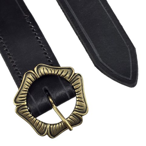 CEINTURE MÉDIÉVALE EN CUIR ANGLETERRE, NOIR