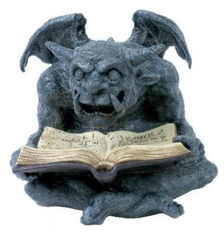GARGOYLE IS READING, STATUE