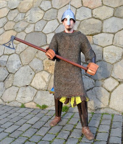 CHAINMAIL SHIRT - HAUBERK, RIVETED, 8 MM, SHORT SLEEVES, CHEST SIZE 130 CM