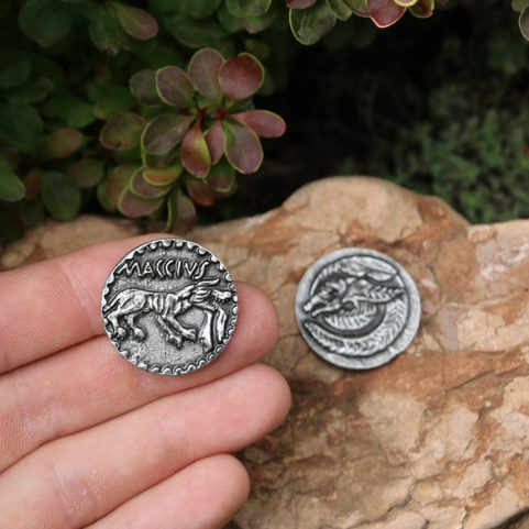 MACCIUS, CELTIC TETRADRACHM, REPLICA