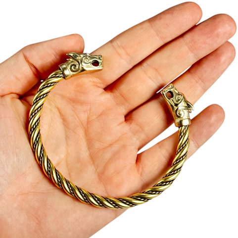 FENRIR, WIKINGERWOLF, ARMBAND, MESSING