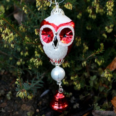 OWL, YULE DECORATION FROM BOHEMIA