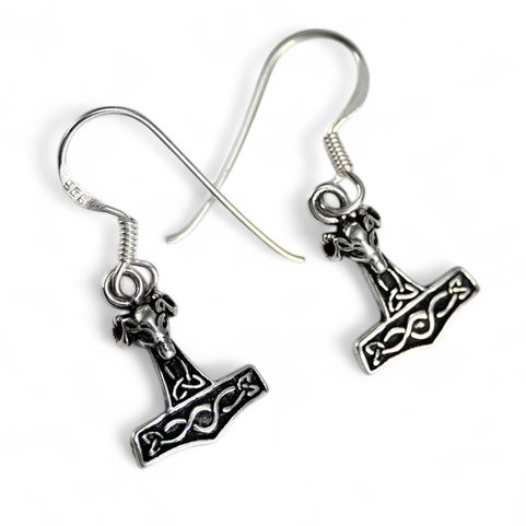 THOR'S HAMMER, SILVER EARRINGS
