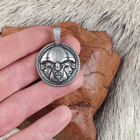 TRIGLAV SLAVIC GOD, PENDANT, ZINC