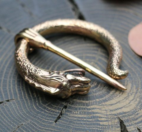 NIDHOGG, DRAGON BROOCH, BRONZE