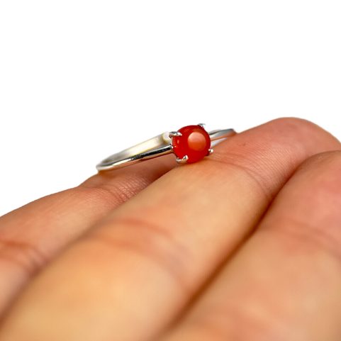 YENNEFER, RING, CARNELIAN SILVER 925/1000