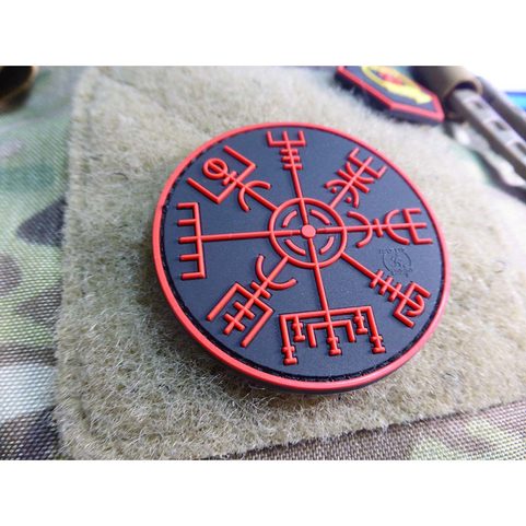 VEGVISIR VIKING COMPASS PATCH, BLACKMEDIC