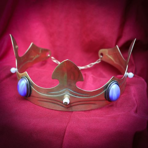 CAROLUS, NOBLE MEDIEVAL BRASS CROWN, BLUE