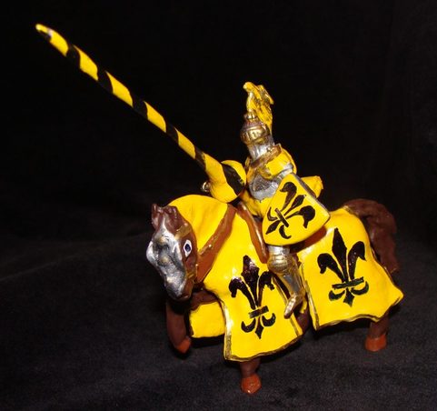 KNIGHT ON A HORSE - TIN FIGURE