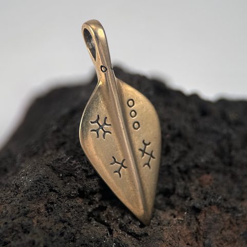 GERMANIC SPEARHEAD, BRONZE PENDANT