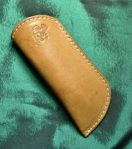LEATHER GLASSES CASE, BROWN