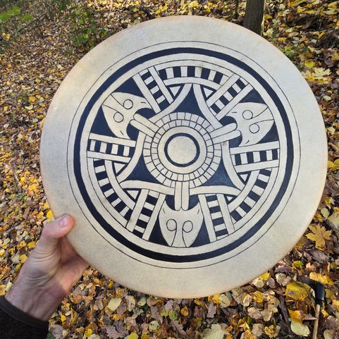 SHAMAN DRUM, 40 CM - VIKING BEAST BORRE STYLE