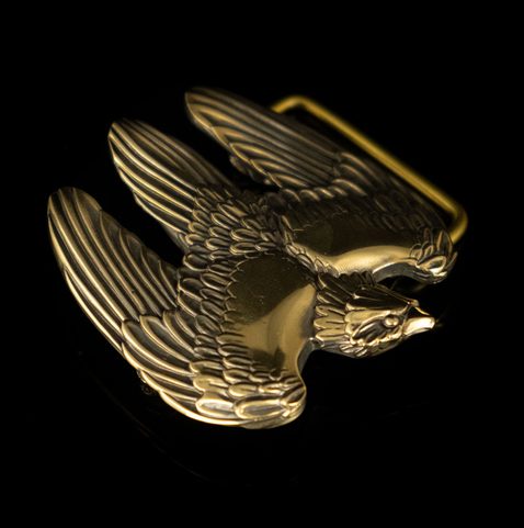 GÜRTELSCHNALLE, FALKE, MESSING