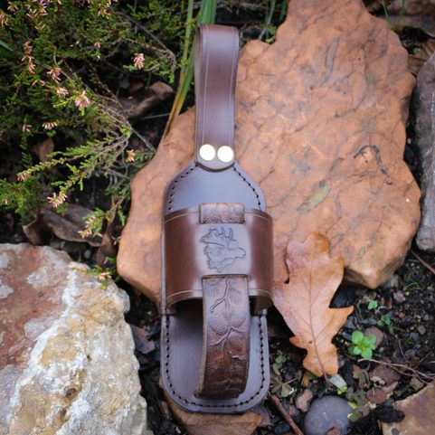 MOOSE LEATHER BEER HOLSTER - GIFT FOR HUNTERS