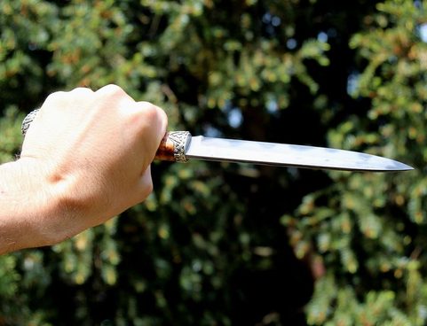 JORUND, COUTEAU DAMASSÉ, ARGENT