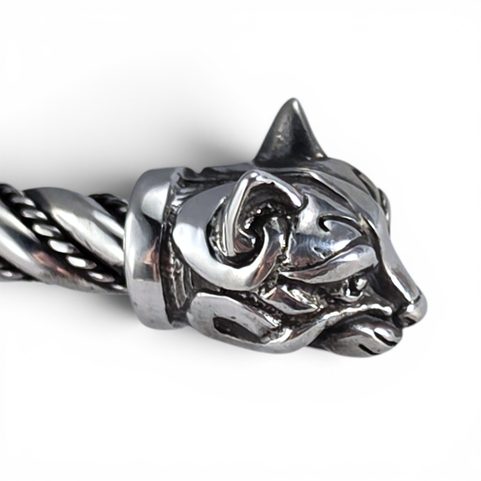 CAT, CELTIC ART, TORQUES, STERLING SILVER