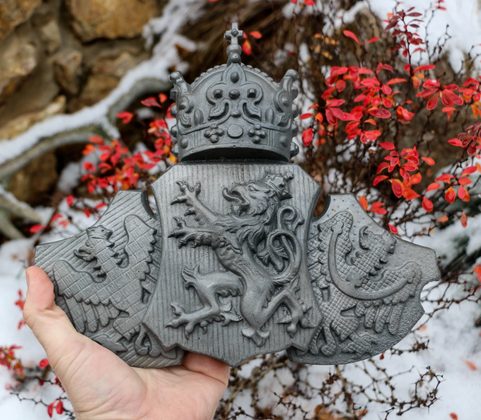 CZECH KINGDOM - BOHEMIA, MORAVIA AND SILESIA, CAST IRON PLAQUE