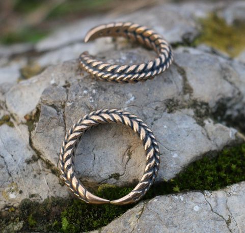 VIKING BRAIDED RING, BRONZE