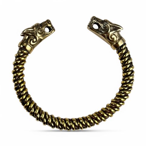 WOLF FENRIR, GEFLOCHTENES MESSINGARMBAND