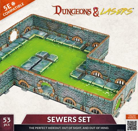 DUNGEONS & LASERS: SEWERS SET - THE PERFECT HIDEOUT. OUT OF SIGHT, AND OUT OF MIND