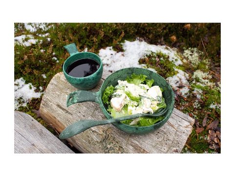 KUPILKA SET KUKSA 210 ML + MISKA 550 ML - BLUEBERRY (BLUE)