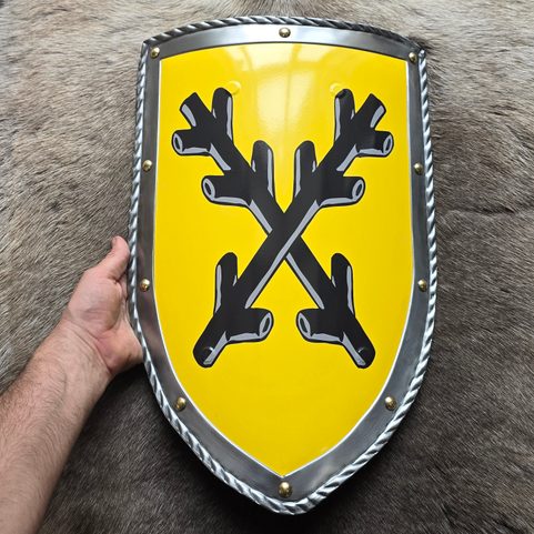 HERREN VON LIPÉ - WAPPEN, MITTELALTERLICHER SCHILD - METALL