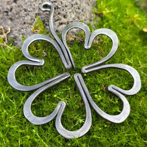 FOUR-LEAF CLOVER FOR LUCK, FORGED