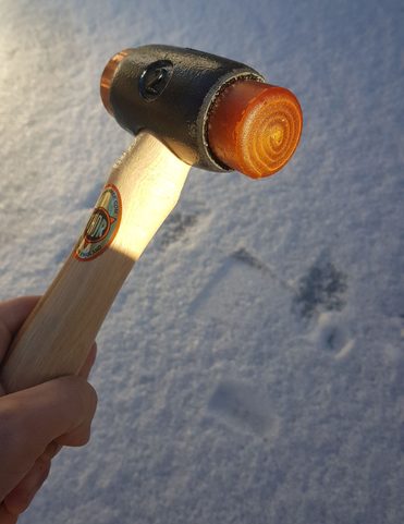 MARTEAU EN CUIVRE/RAWHIDE D=38 1.070 GR THOR, ANGLETERRE