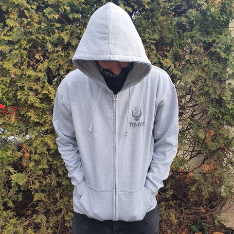 MEDUSA, SWEATSHIRT MIT REISSVERSCHLUSS, GRAU