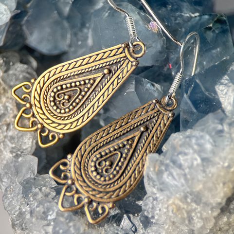 LADA, BRONZE SLAVIC EARRINGS
