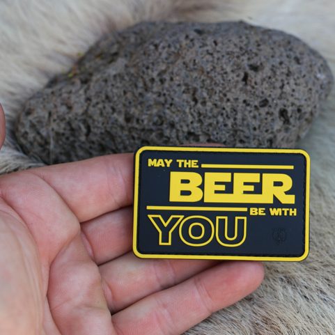 MAY THE BEER BE WITH YOU 3D RUBBER PATCH