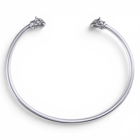 SILBERARMBAND MIT KATZENMOTIV, 925ER SILBER