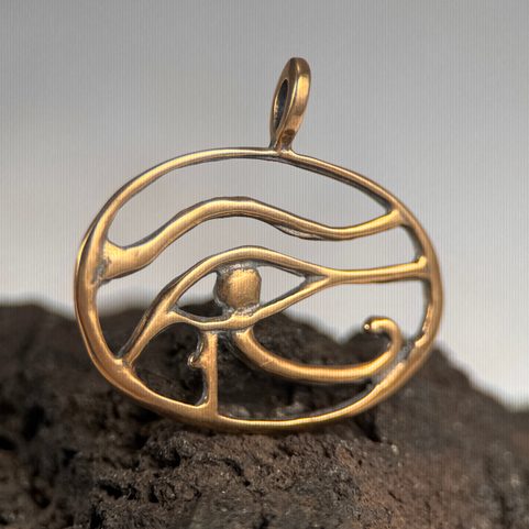 UDYAT THE EYE OF HORUS, BRONZE PENDANT
