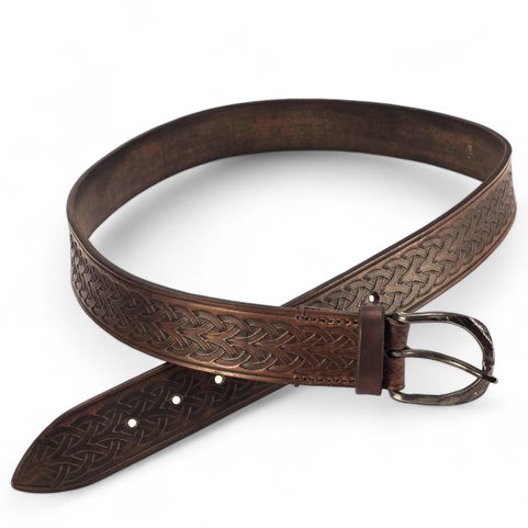 LEATHER BELT, SLAVIC MOTIFS