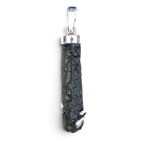PENDENTIF EN ARGENT AVEC UN VLTAVINE NATUREL, AG 925