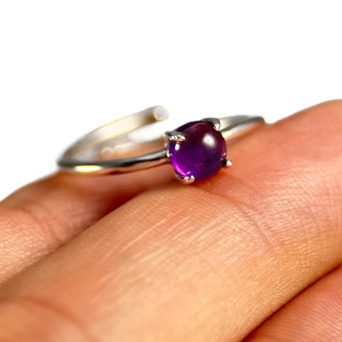 YENNEFER, RING, AMETHYST SILVER 925/1000