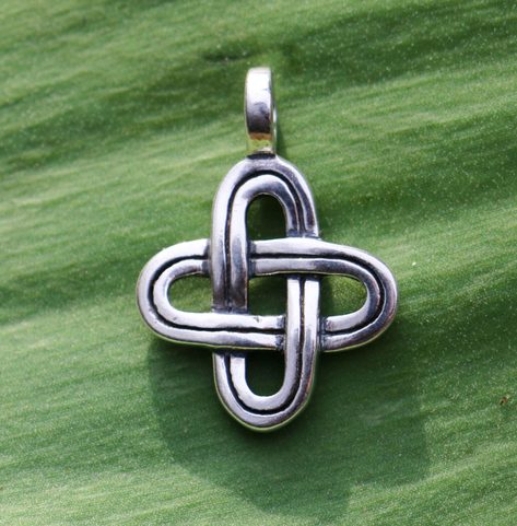 EINZELKNOTEN, ANHÄNGER SILBER 925