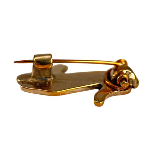RABBIT, ROMAN FIBULA, REPLICA, BRONZE